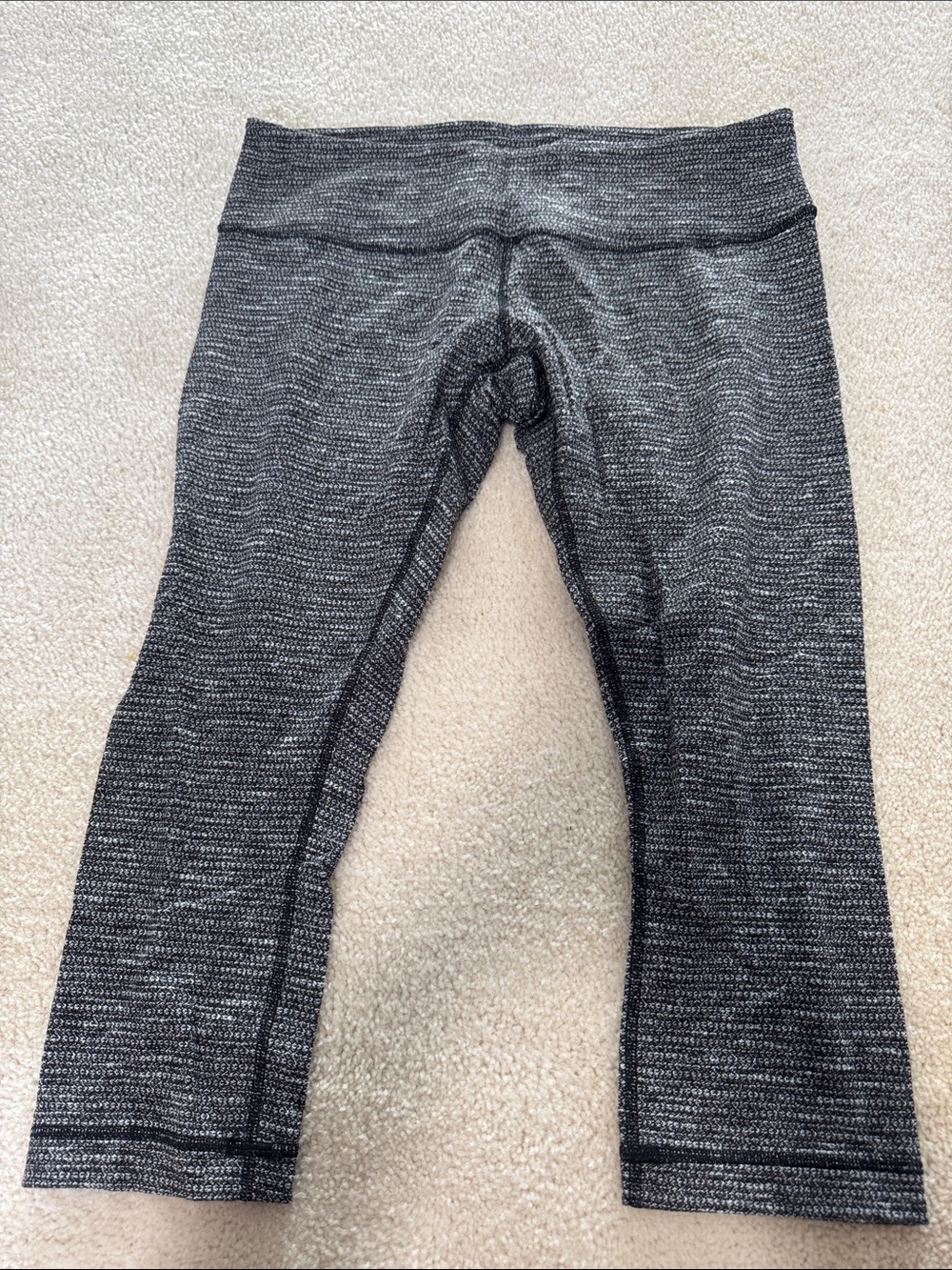 lululemon athletica Black Heather Capri Leggings
